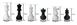 Фігура Ладья для садових шахів, 64 см, біла та чорна 101146 фото 2