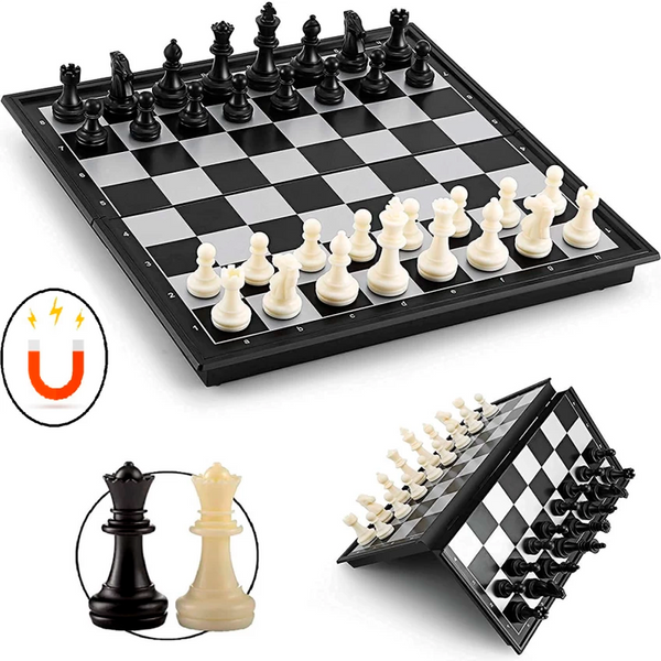 Шахи магнітні чорно-біли розмір дошки 36x36 см 4912-B фото