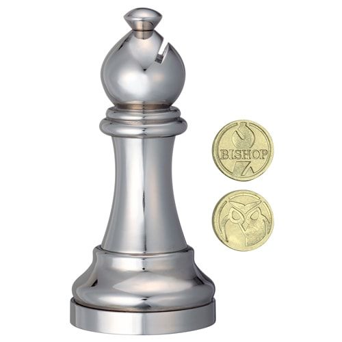Металлическая головоломка Слон (Офицер) | Chess Puzzles silver 473684 фото