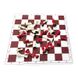 Шахматный набор: доска, мешочек, фигуры без утяжелителя бело-красные E681 фото 2