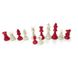 Шахматный набор: доска, мешочек, фигуры без утяжелителя бело-красные E681 фото 8