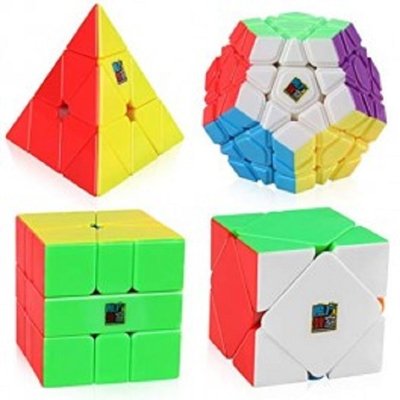 MoFangJiaoShi Gift Packing with 4 cubes stickerless - Набор механических головоломок MF9305 фото