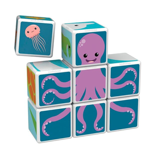 Geomag MAGICUBE Sea Animals + 11 cards | Магнитные кубики 146 фото