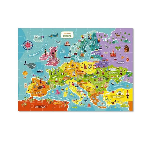 Пазл Карта Европы (английская версия) 300124 фото
