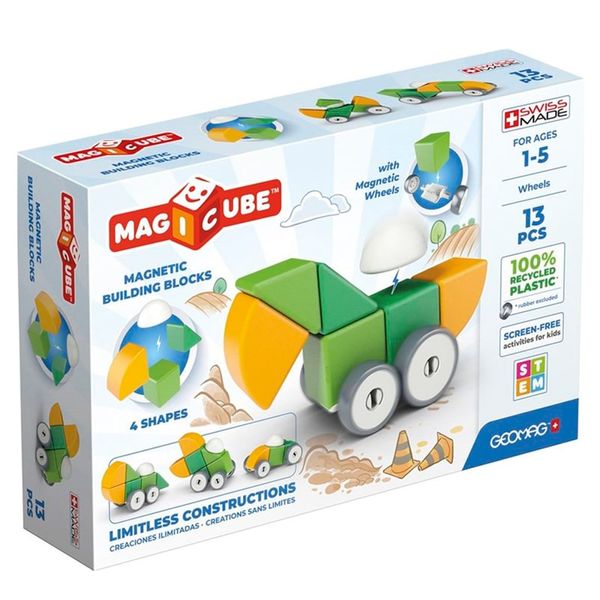 Geomag MAGICUBE 4Shapes Recycled Wheels | Магнітні кубики Колеса 13 шт 202 фото