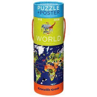 Карта Світу / Crocodile Creek Poster & Puzzle (200 деталей) 382873-5 фото