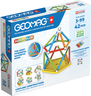 Geomag Supercolor 42 детали | Магнитный конструктор Геомаг 383 фото