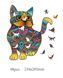 Пазли 2D дерев'яні кольорові CAT | Кіт 473610 фото 2