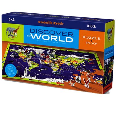 Пазл-игра Карта Мира /Crocodile Creek Discover Puzzle (100 элементов) 382920-1 фото