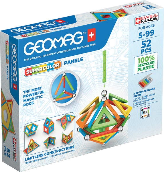 Geomag Supercolor Panels 52 детали | Магнитный конструктор Геомаг 378 фото