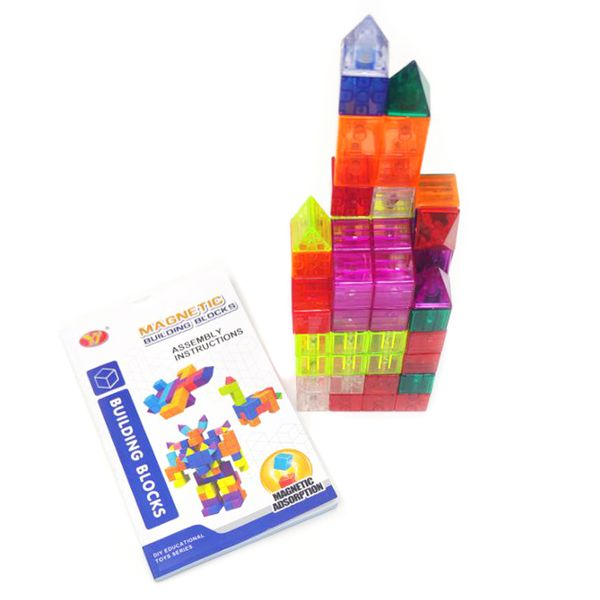 YJ Magnetic Cube Blocks | Магнітні блоки із задачами 34 деталі YJ9004 фото