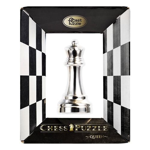 Металева головоломка Королева | Chess Puzzles silver 473685 фото