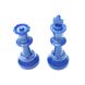Шахматный набор: доска, мешочек, фигуры без утяжелителя бело-синие E682 фото 10