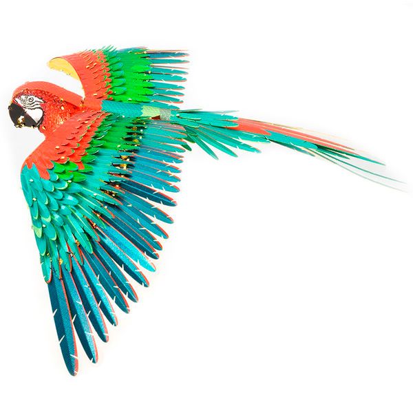 Металлический 3D конструктор Iconx Parrot | Попугай Ара ICX118 фото
