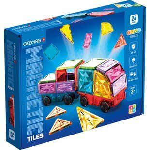 Магнітний конструктор Geomag Magnetic Tiles Gems Vehicles 24 4211 фото