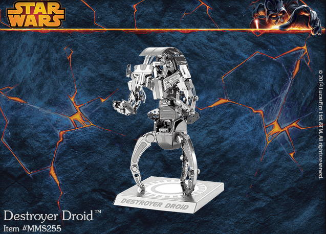 Металевий 3D конструктор Star Wars Destroyer Droid | Дроїд-руйнівник MMS255 фото