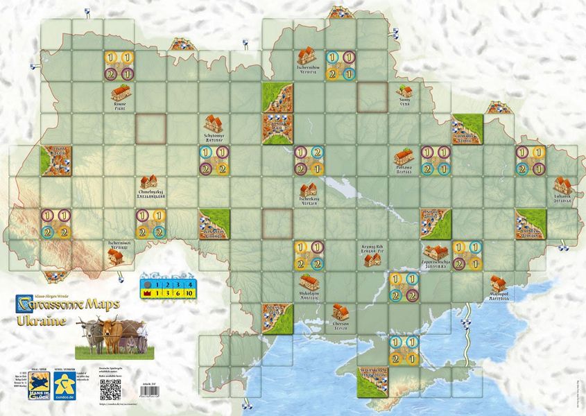 Карта Украины к игре Каркассон додаток2 фото