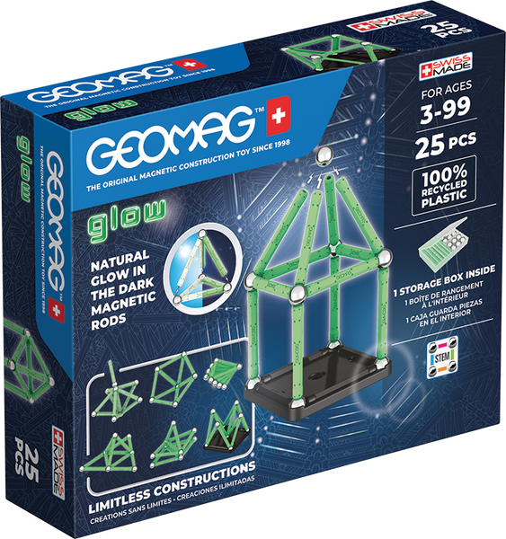 Geomag Glow 25 деталей | Магнітний конструктор Геомаг (світиться в темряві) 328 фото