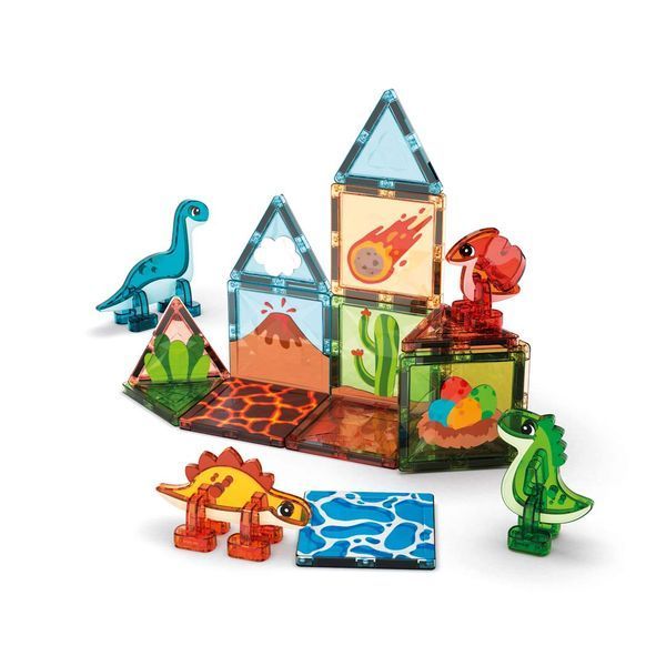 Магнітний конструктор Geomag Magnetic Tiles Dino World 25 4221 фото