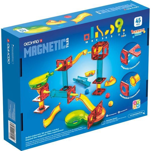 Магнітний конструктор Geomag Magnetic Tiles Marble Run 45 4232 фото