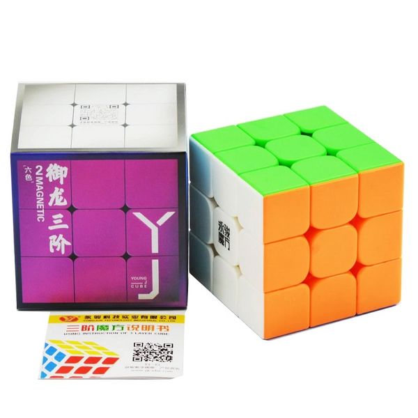 YJ 3x3 YuLong V2 Magnetic Stickerless | Кубик ЮЛонг 3x3 магнітний YJ8337 фото