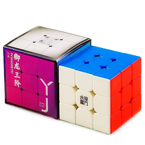 YJ 3x3 YuLong V2 Magnetic Stickerless | Кубик ЮЛонг 3x3 магнітний YJ8337 фото