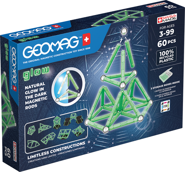 Geomag Glow 60 деталей | Магнітний конструктор Геомаг (світиться в темряві) 338 фото