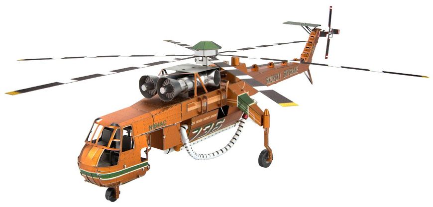 Металевий 3D конструктор Iconx | Транспортний вертоліт США S-64 SKYCRANE ICX211 фото