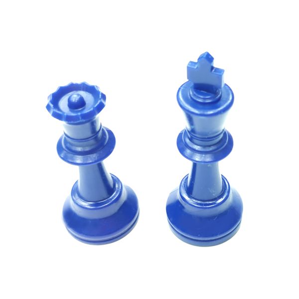Шаховий набір: дошка блакитно-бежевая, фігури легкі біло-блакитні, мішечок для зберігання E685 фото