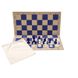 Шаховий набір: дошка блакитно-бежевая, фігури легкі біло-блакитні, мішечок для зберігання E685 фото 10