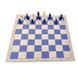 Шаховий набір: дошка блакитно-бежевая, фігури легкі біло-блакитні, мішечок для зберігання E685 фото 6