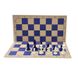 Шаховий набір: дошка блакитно-бежевая, фігури легкі біло-блакитні, мішечок для зберігання E685 фото 9