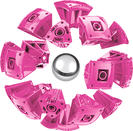 Geomag KOR Pantone Pink | Магнитный конструктор Геомаг Кор розовый PF.800.674.00 фото