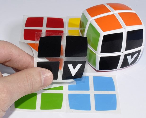 2x2 | наклейки круглые / черная сторона V-CUBE sticker2x2 фото