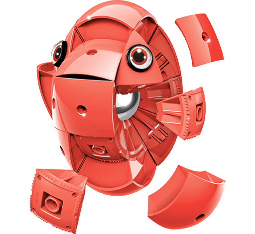 Geomag KOR Pantone Red | Магнитный конструктор Геомаг Кор красный PF.800.676.00 фото