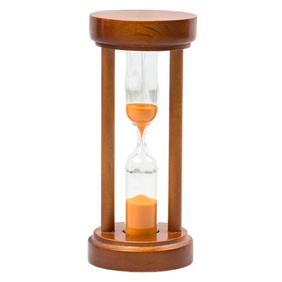 Часы песочные 10 минут | песок оранжеый, орех 300574 фото