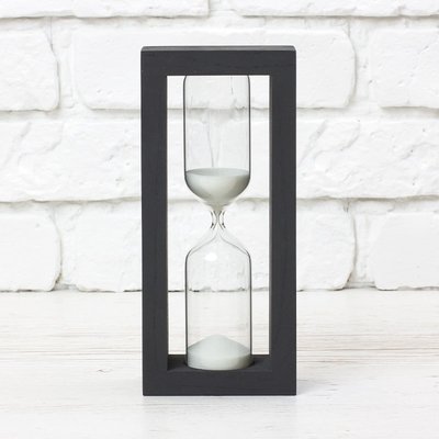 Годинник пісочний 5 хвилин | пісок білий, черний 300606 фото