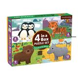 Животные мира / Mudpuppy 4 in a Box Puzzles 355384 фото