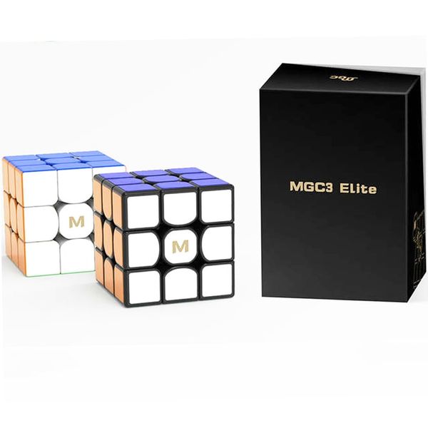 Кубик YJ MGC V3 Elite 3x3x3 M black | Магнитный кубик черный YJMGC3Е02 фото
