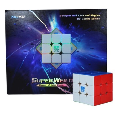 Кубик MoYu 3x3 Super Weilong Magnetic 8-magnet ball core UV stickerless MY8291 фото