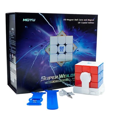 Кубик MoYu 3x3 Super Weilong Magnetic 20-magnet ball core UV stickerless MY8292 фото