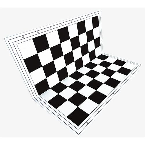Дошка шахова складана пластикова 57 мм чорно-біла E110 фото