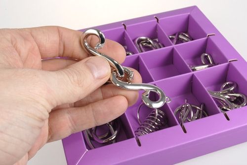 10 Metal Puzzle Violet | Фиолетовый набор головоломок 473359 фото
