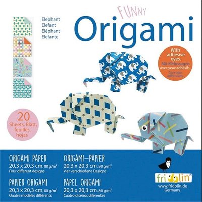 Веселые оригами "Слон" 20 листов 20х20см 11336 фото