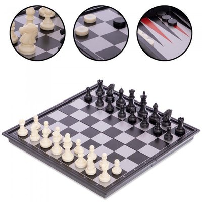 3 в 1: Магнітні шахи, нарди, шашки QX56810 QX56810 фото