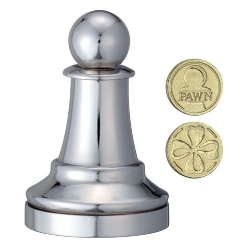 Металева головоломка Пішак | Chess Puzzles silver 473681 фото