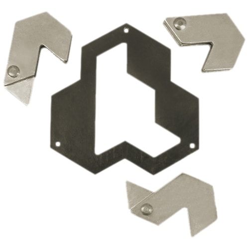 4* Шестиугольник (Huzzle Hexagon) | Головоломка из металла 515062 фото