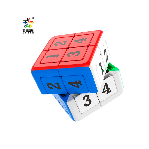 Головоломка YuXin 2x2 Digital Puzzle Cube кольоровий пластик YX1761 фото