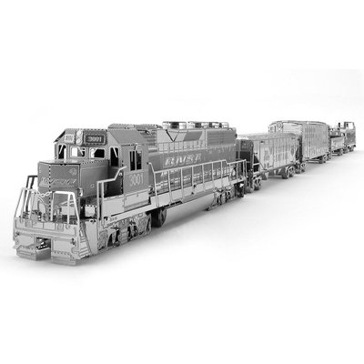 Металевий 3Д конструктор | Набір Вантажний потяг з вагонами MMG104 фото