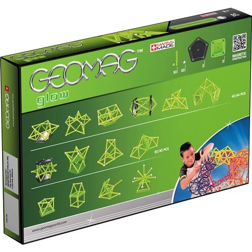 Geomag Glow 64 деталі | Магнітний конструктор Геомаг (світиться в темряві) PF.523.336.00 фото